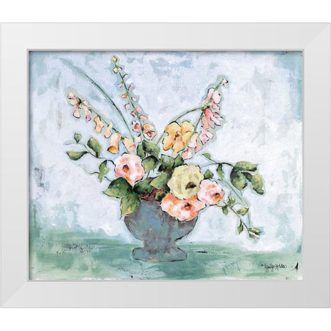 Let Your Faith Blossom White Modern Wood Framed Art Print by Holden, Jennifer