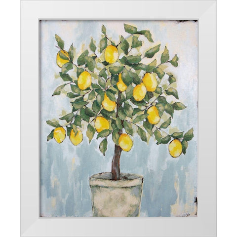 Lovely Lemons   White Modern Wood Framed Art Print by Holden, Jennifer