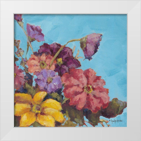 Katies Bouquet White Modern Wood Framed Art Print by Holden, Jennifer