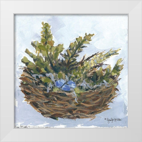 Resting Place White Modern Wood Framed Art Print by Holden, Jennifer