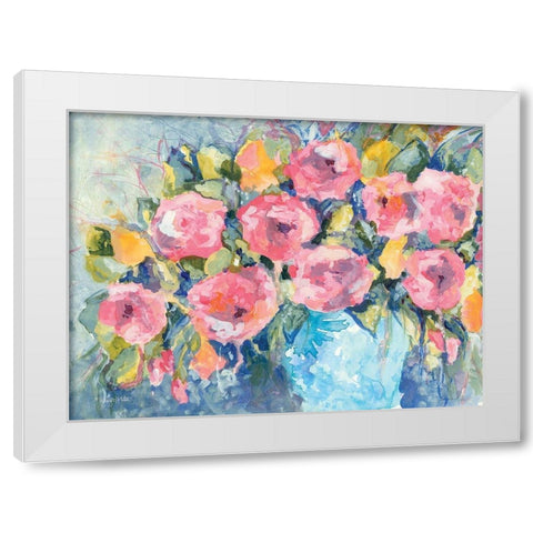 Cheerful Bouquet White Modern Wood Framed Art Print by Holden, Jennifer