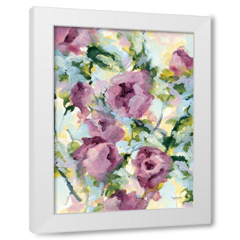 Abstract Floral White Modern Wood Framed Art Print by Holden, Jennifer