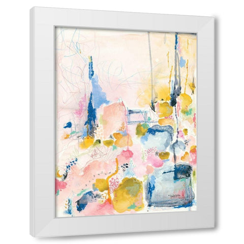 Spring Abstract White Modern Wood Framed Art Print by Jennifer Holden