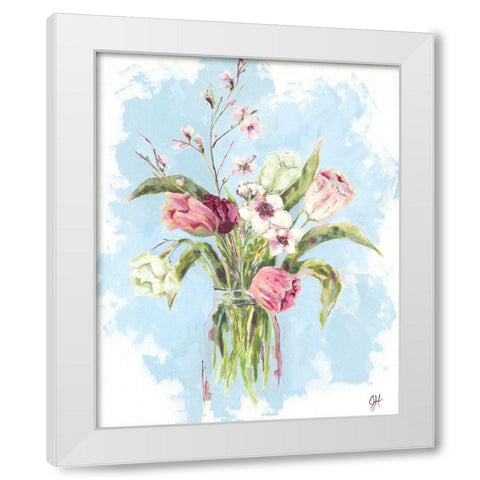 Flourish White Modern Wood Framed Art Print by Holden, Jennifer