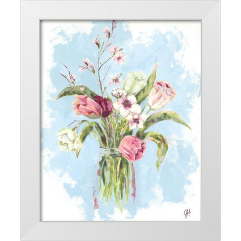 Flourish White Modern Wood Framed Art Print by Holden, Jennifer