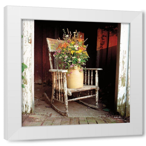 Shabby Chic White Modern Wood Framed Art Print by Hoover, Irvin