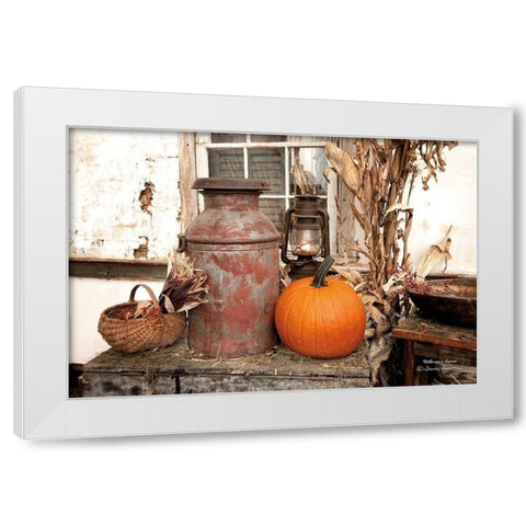 Milkmans Corner White Modern Wood Framed Art Print by Hoover, Irvin