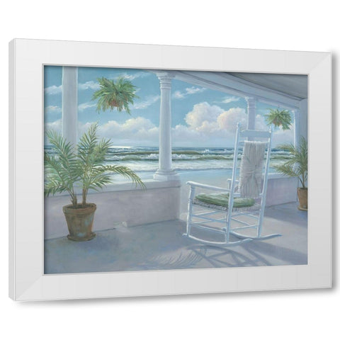 Coastal Porch I White Modern Wood Framed Art Print by Janisse, Georgia