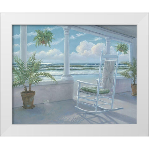 Coastal Porch I White Modern Wood Framed Art Print by Janisse, Georgia