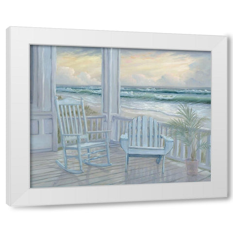 Coastal Porch II White Modern Wood Framed Art Print by Janisse, Georgia