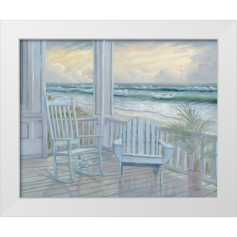 Coastal Porch II White Modern Wood Framed Art Print by Janisse, Georgia