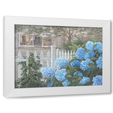 Hydrangeas White Modern Wood Framed Art Print by Janisse, Georgia