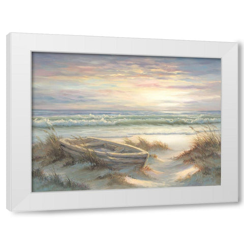 Old Rowboat White Modern Wood Framed Art Print by Janisse, Georgia