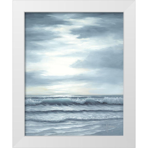 Seascape White Modern Wood Framed Art Print by Janisse, Georgia