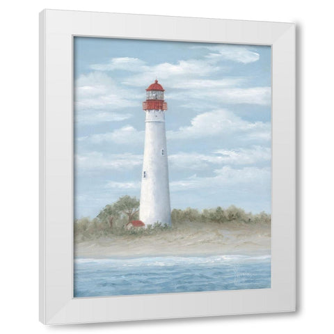 Cape May Light White Modern Wood Framed Art Print by Janisse, Georgia