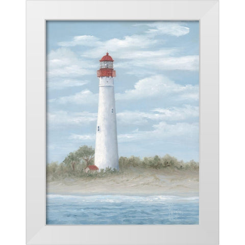 Cape May Light White Modern Wood Framed Art Print by Janisse, Georgia