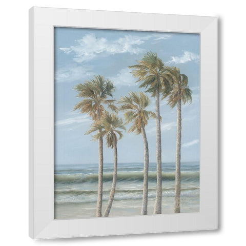 Wind in the Palms White Modern Wood Framed Art Print by Janisse, Georgia