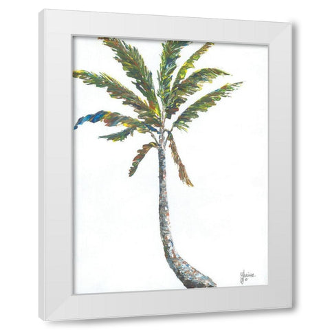Palm I White Modern Wood Framed Art Print by Janisse, Georgia