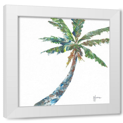 Palm II White Modern Wood Framed Art Print by Janisse, Georgia