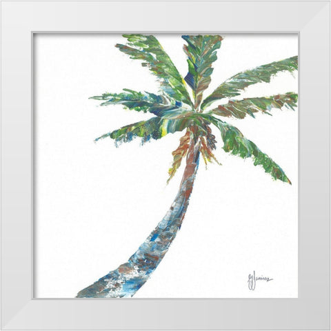 Palm II White Modern Wood Framed Art Print by Janisse, Georgia