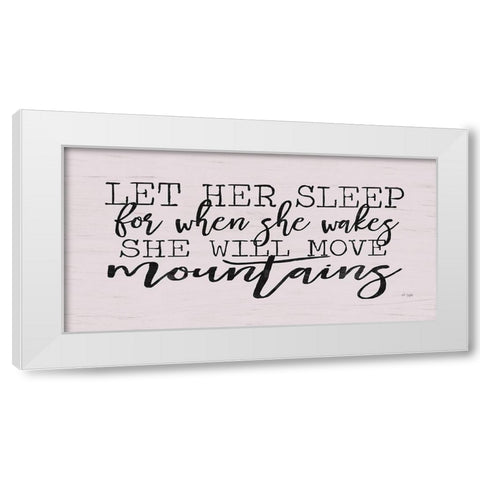 Let Her Sleep White Modern Wood Framed Art Print by Jaxn Blvd.