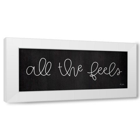 All the Feels White Modern Wood Framed Art Print by Jaxn Blvd.