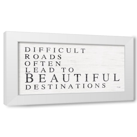Beautiful Destinations White Modern Wood Framed Art Print by Jaxn Blvd.