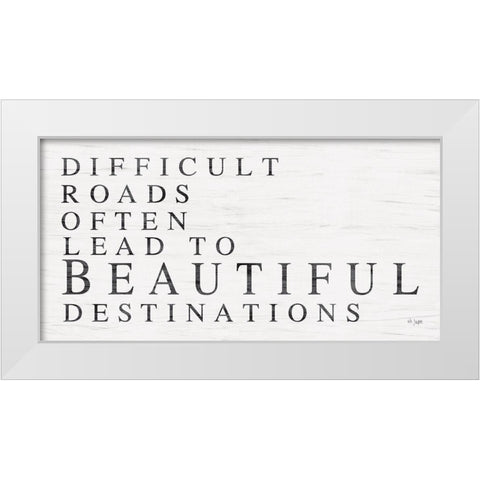 Beautiful Destinations White Modern Wood Framed Art Print by Jaxn Blvd.