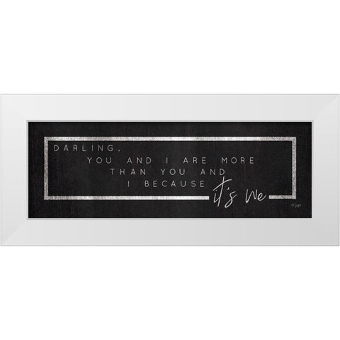 You and I White Modern Wood Framed Art Print by Jaxn Blvd.
