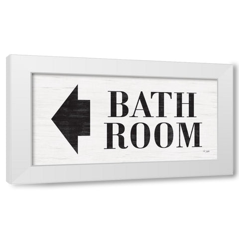 Bath Room White Modern Wood Framed Art Print by Jaxn Blvd.