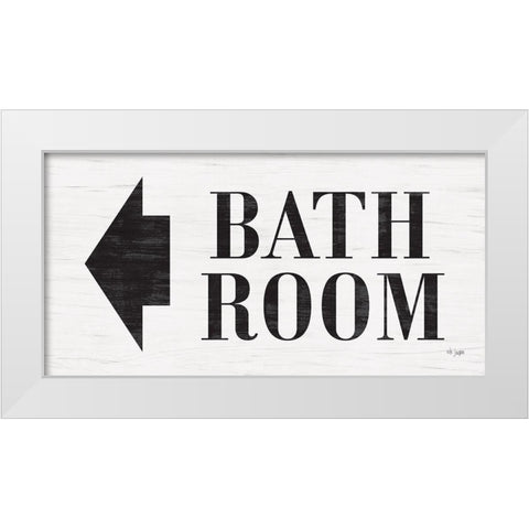 Bath Room White Modern Wood Framed Art Print by Jaxn Blvd.
