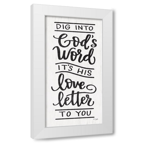 Gods Word White Modern Wood Framed Art Print by Jaxn Blvd.