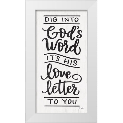 Gods Word White Modern Wood Framed Art Print by Jaxn Blvd.