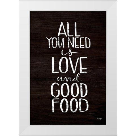 Good Food White Modern Wood Framed Art Print by Jaxn Blvd.