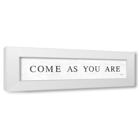 Come As You Are    White Modern Wood Framed Art Print by Jaxn Blvd.