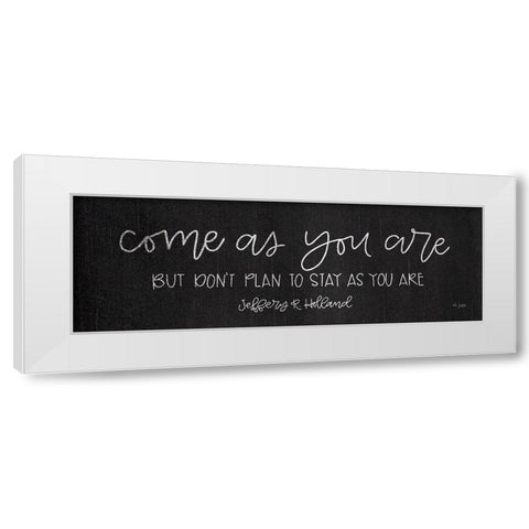 Come As You Are White Modern Wood Framed Art Print by Jaxn Blvd.