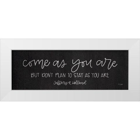 Come As You Are White Modern Wood Framed Art Print by Jaxn Blvd.