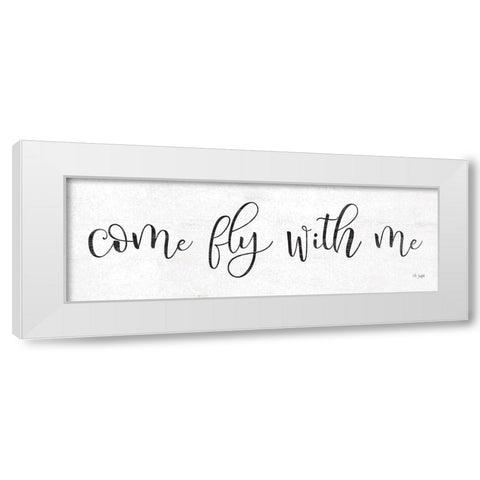 Come Fly with Me White Modern Wood Framed Art Print by Jaxn Blvd.