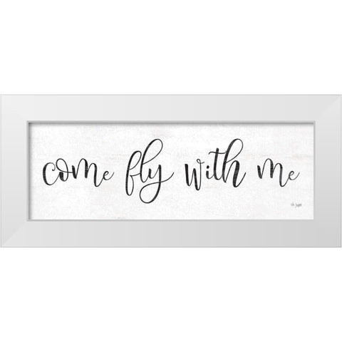 Come Fly with Me White Modern Wood Framed Art Print by Jaxn Blvd.