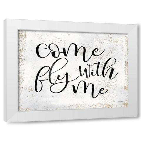 Come Fly with Me White Modern Wood Framed Art Print by Jaxn Blvd.