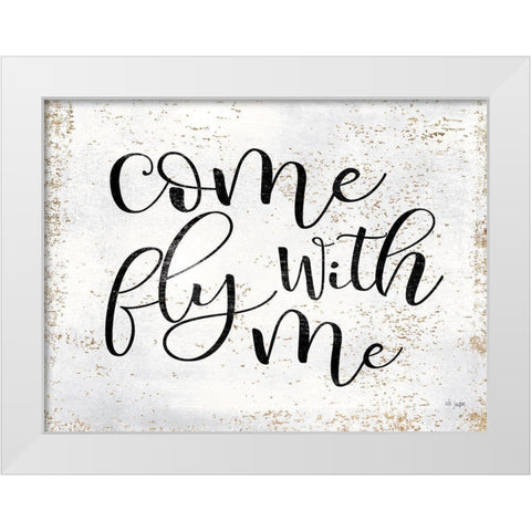 Come Fly with Me White Modern Wood Framed Art Print by Jaxn Blvd.