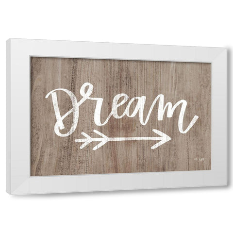 Dream White Modern Wood Framed Art Print by Jaxn Blvd.
