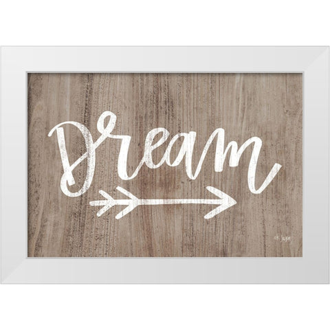 Dream White Modern Wood Framed Art Print by Jaxn Blvd.