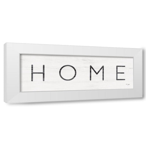 Home White Modern Wood Framed Art Print by Jaxn Blvd.
