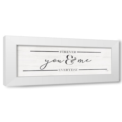 You and Me White Modern Wood Framed Art Print by Jaxn Blvd.