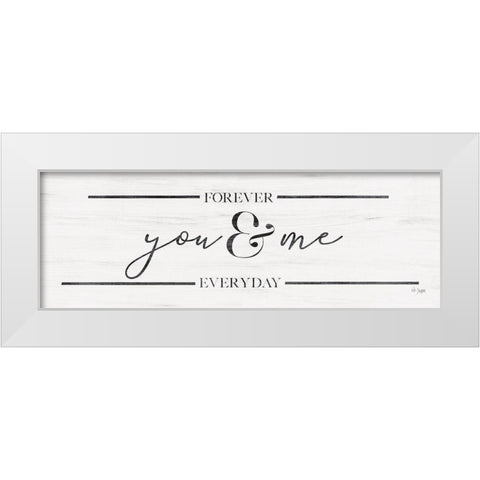 You and Me White Modern Wood Framed Art Print by Jaxn Blvd.