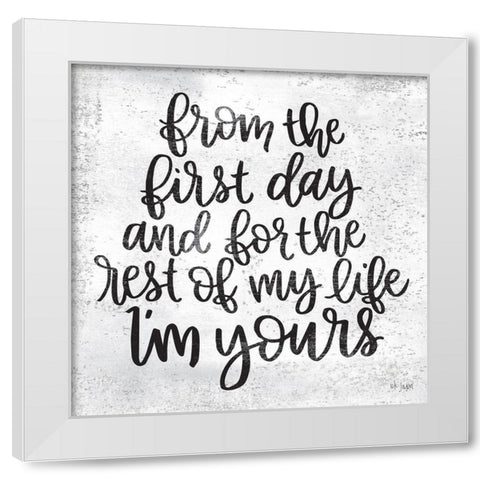 Im Yours White Modern Wood Framed Art Print by Jaxn Blvd.