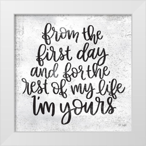 Im Yours White Modern Wood Framed Art Print by Jaxn Blvd.