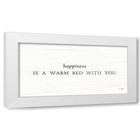 Warm Bed with You White Modern Wood Framed Art Print by Jaxn Blvd.