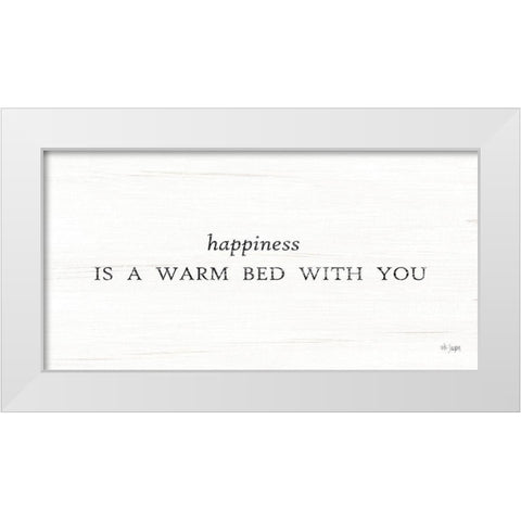 Warm Bed with You White Modern Wood Framed Art Print by Jaxn Blvd.